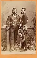 Large, broad-brimmed jarano, with the large, braided hatband around the low, round crown (ca. 1868)