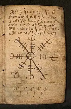 Ægishjálmr in the Galdrabók (ca. 1600)