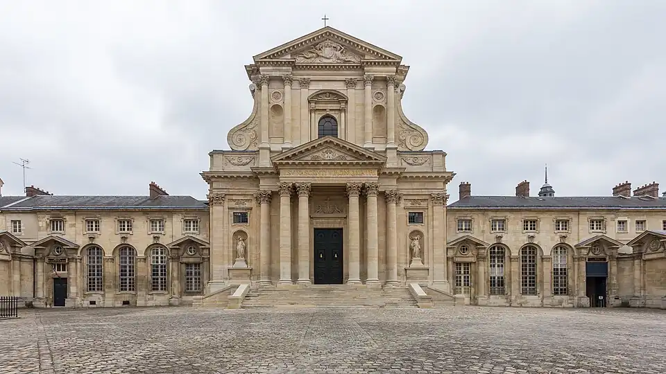 Main façade with adjacent monastic buildings