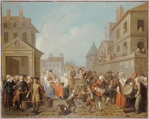 Carnival in the Streets of Paris by Étienne Jeaurat