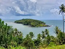 Île du Diable (Devil's Island) viewed from Île-Royale (Royal Island)