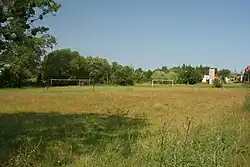 A football field in the village