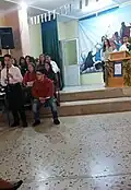 A school celebrates the 25 March.