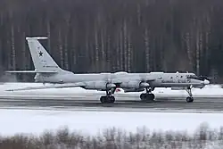 The Northern Fleet Naval Aviation Tupolev Tu-142MR Veliky Ustyug maritime patrol and reconnaissance aircraft at Kipelovo, 2019