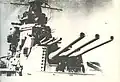 MK-3-180 triple turrets aboard the Kirov-class light cruiser Voroshilov.