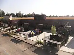 Alley of graves of the victims of the crush at the Chizhovsky cemetery in Minsk