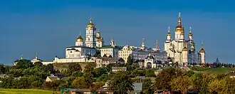 View of Pochaiv and its monastery