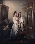 Self-portrait with a model