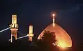 The shrine at night