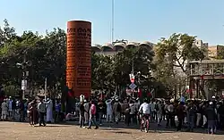 Supporters of Hadi protesting his death in Shahbag, Dhaka