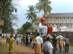 Bhagavathi Hill Festival, Elanthoor St. Peter's Orthodox Church (Karoor Pally) in the background