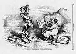 Nast's target in this cartoon was James Gordon Bennett, Jr., the wealthy, conceited, autocratic editor of the Herald.[i]