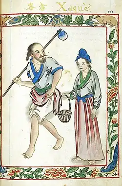 She Chinese merchant with wife from Ming dynasty China