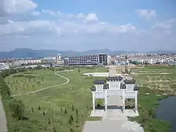 A view of Bowang Town from the top of Lotus Temple Pagoda