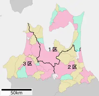 Electoral map of Aomori Prefecture