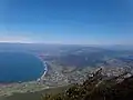 Maehara coast and Lake Ikeda from the summit