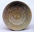 Celadon lidded bowl with inlaid dragon, fenghuang and peony design, Goryeo dynasty (National Treasure)
