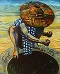 "W głębi" acrylic, canvas 80x100 (1998)