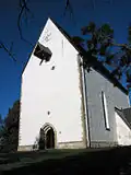 Front view of church