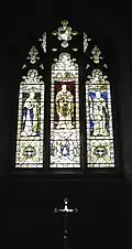 Stained glass window in the narthex