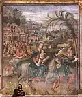 The Flight to Egypt by Baldassarre Peruzzi in the main apse.