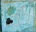 Rose Garden in the Morning, 1974, Oil on paper, 46 x 52&nbsp;cm.