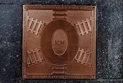 "Zero Kilometre" sign inside of the station