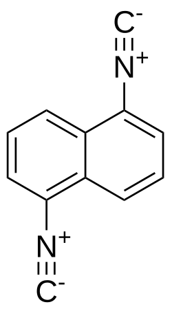 Structural formula of 1,5-diisocyanonaphthalene