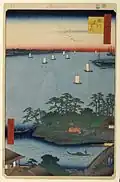 Shinagawa Minato Port by Hiroshige