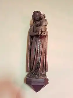Wooden Madonna, interior of the Chapel of Saints-Crépin-et-Crépinien, Conjux