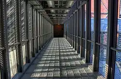 Glass bridge over the Hall of Witness