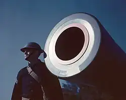 16-inch howitzer M1920, Fort Story, Virginia, USA 1942.