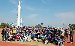 Participants of the 17th International Astronomy Olympiad in 2012 at the Naro Space Center in Korea.