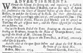 Item about public marketplaces in Boston, 1734