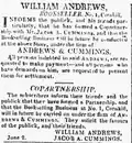 Andrews & Cummings, booksellers, no.1 Cornhill, Boston, 1807