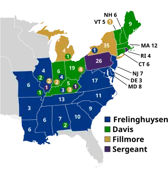 2nd vice presidential ballot: results by state