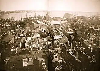 1870 photo from the top of the tower toward the Delaware River
