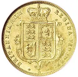 Gold coin with a coat of arms