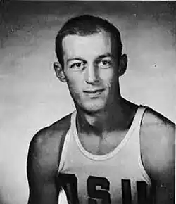 Baker with the Oregon State Beavers men's basketball team, circa 1963