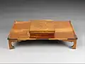 Early-20th century suzuri-bako paired with a writing table