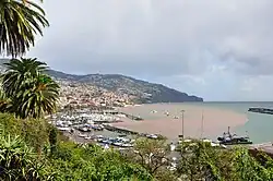 Central Funchal in the parish of Sé, looking towards the marina