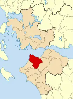 Location of West Achaea