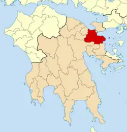 Location of Municipality of Corinth