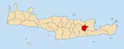 Location of Oropedio Lasithiou