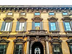 Façade of Palazzo Annoni, Milan