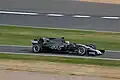 Romain Grosjean driving the Haas VF-17 at the 2017 British Grand Prix