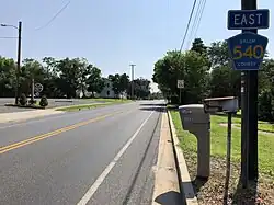 CR 540 eastbound through Centerton