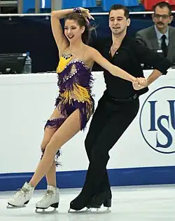 Oleksandra Nazarova and Maksym Nikitin at the 2018 European Championships