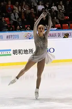 Léa Serna at the 2019 Internationaux de France