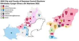 Swansea 2022 result map